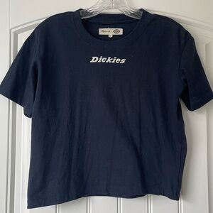 Madewell x Dickies Collab Navy Boxy Crop Tee